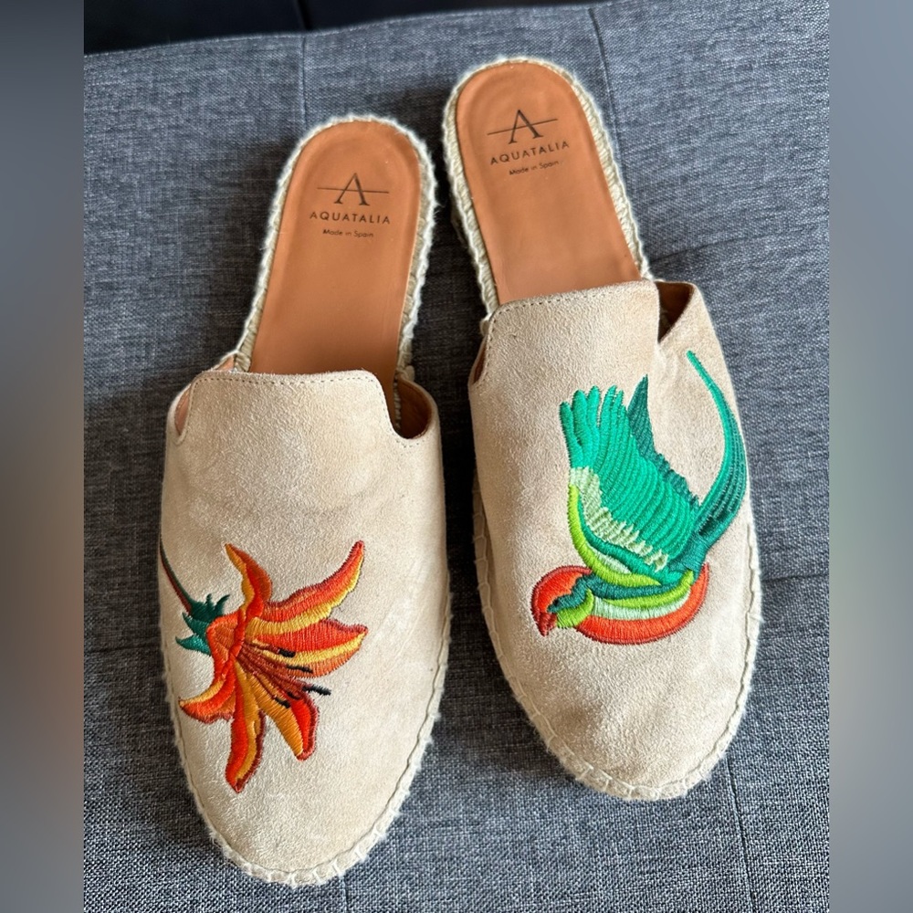 Aquatalia Suede Mules size 8